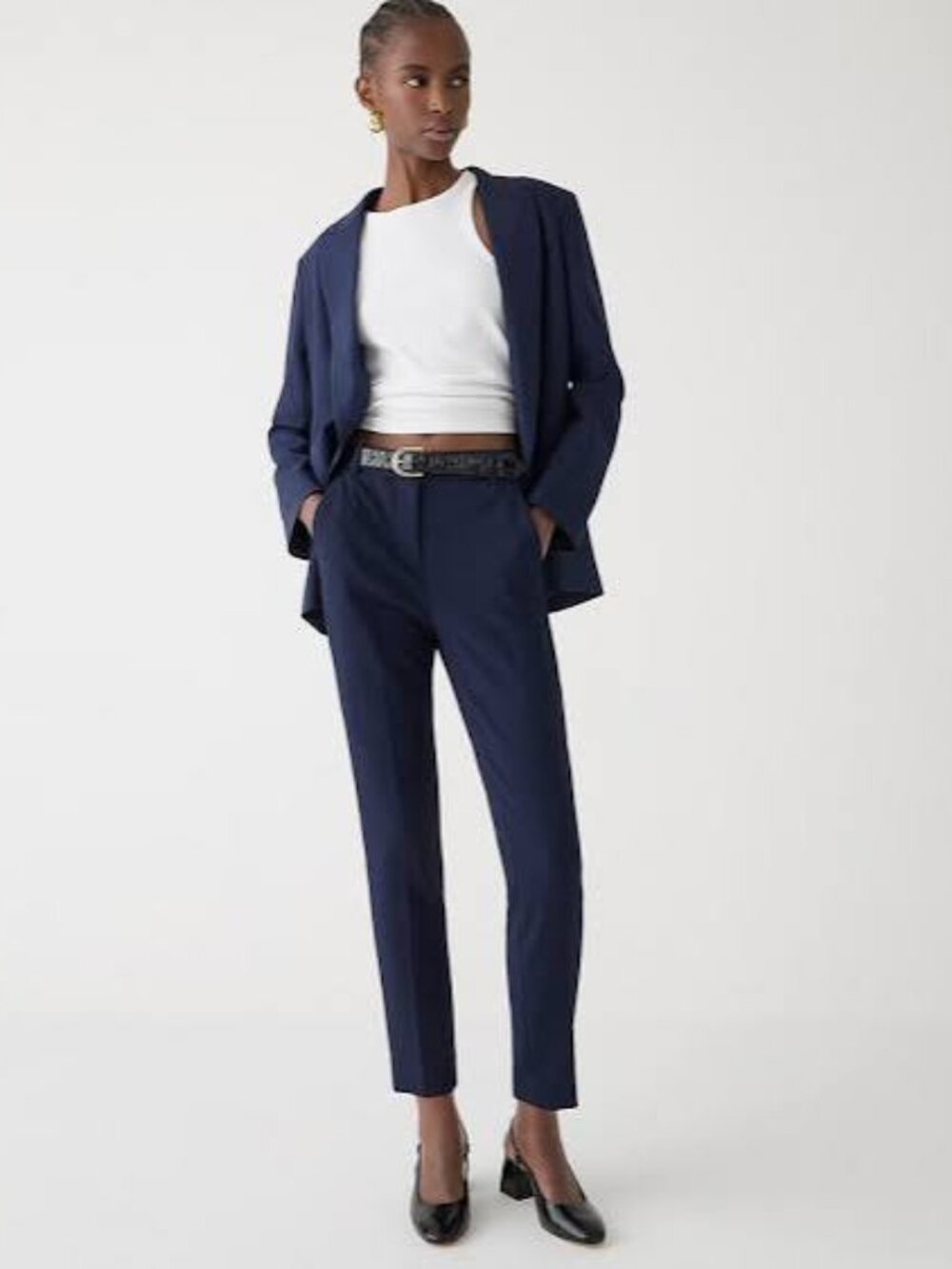 new J. Crew Pants Cameron navy e0932 size 10 blue large